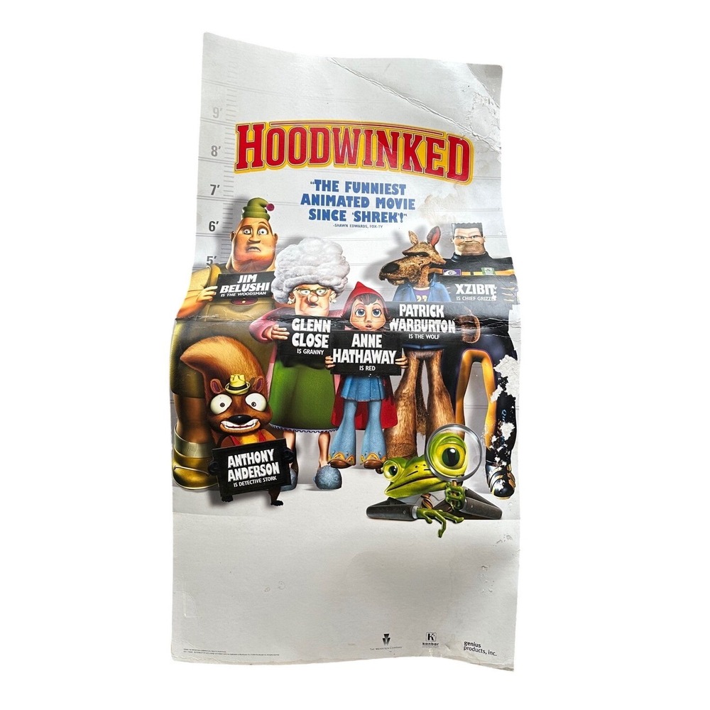 Hoodwinked Aeon Flux 2006 Double Sided Promo Movie Poster‎ Blockbuster 30x16